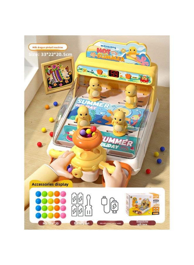 Genuine Milk Dragon Pinball Machine Break-through Scoring Shooting Game Machine Children's Educational Board Game Toy Boy's Birthday Gift